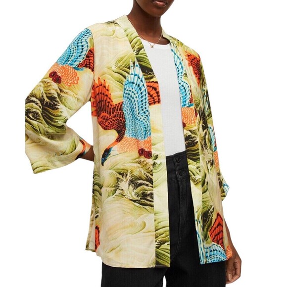 NWOT AllSaints ‘Carina’ Swoop kimono with floral motif - Size 4 - Picture 4 of 7